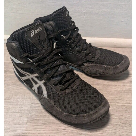 ASICS Matflex 6 Youth Wrestling Shoes Size 6 Black White - Picture 1 of 9